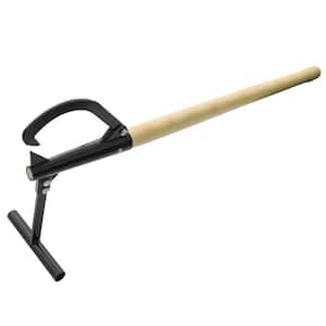 48 in. TimberJack Wood Handled Log Lifter Tool with Hook Raises Trees Off Ground for Chainsaw Cutting