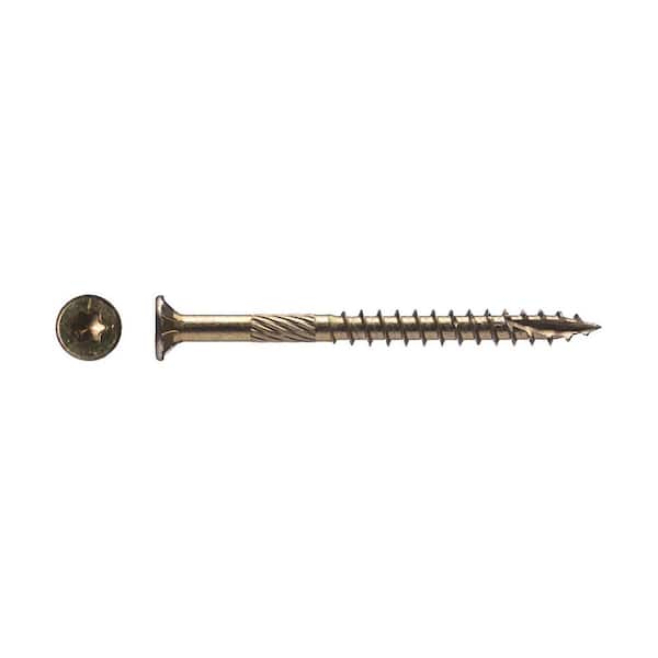 BIG TIMBER #10 x 3 in. Gold Star Drive Flat Head Wood Screw (63-Pack)