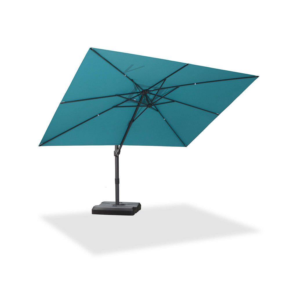 9 ft. x 11.5 ft. Outdoor Cantilever Patio Umbrella Aluminum Offset 360° Rotation Umbrella in Turquoise Blue price history on PriceWatchPro