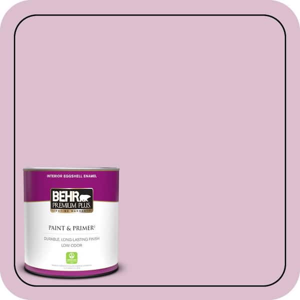 BEHR PREMIUM PLUS 1 qt. #690C-3 Delicate Bloom Eggshell Enamel Low Odor Interior Paint & Primer