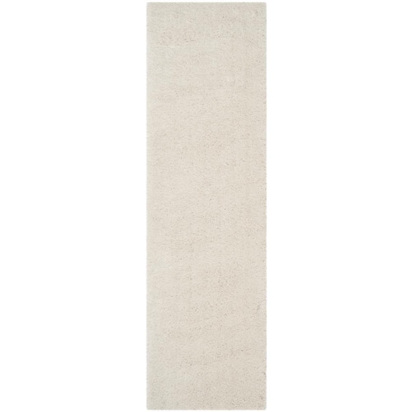 SAFAVIEH Venice Shag Pearl 2 ft. x 6 ft. Solid Runner Rug