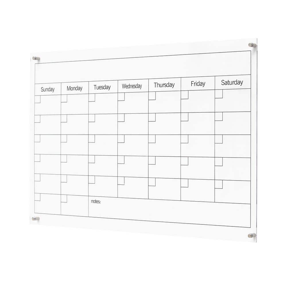 Acrylic Dry Erase Board with Light Up Stand for Desk 7 x 6 inch