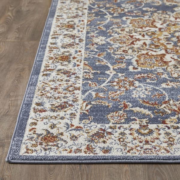 Alsbrooke Amrenta Blue 5 ft. 3 in. x 7 ft. 3 in. Oriental Polypropylene Area Rug