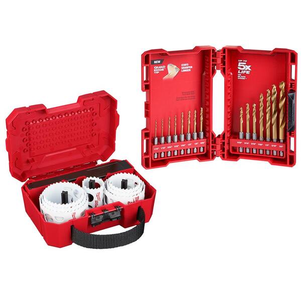 Milwaukee Hole Dozer General Purpose Bi-Metal Hole Saw Set with Titanium Drill Bit Set (26-Piece)