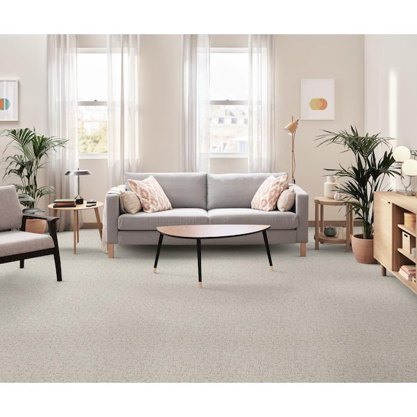 Endless Love - Thistle-Beige 12 ft. 42 oz. High Performance Polyester Pattern Carpet - Installation Required