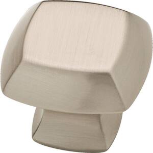 Liberty Mandara 1-1/4 in. (32 mm) Satin Nickel Square Cabinet Knob (10-Pack)
