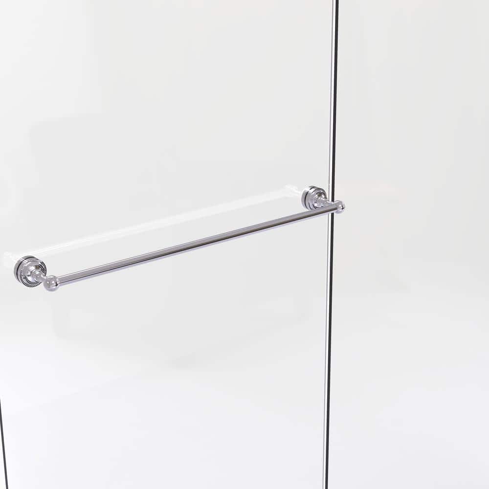 Allied Brass Dottingham Collection 30 in. Shower Door Towel Bar in Polished  Chrome DT-41-SM-30-PC - The Home Depot