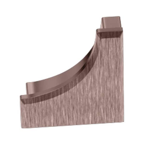 Dilex-AHK Brushed Copper Anodized Aluminum 9/16 in. x 1/2 in. Metal End Cap
