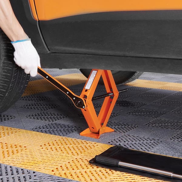 Scissor Jack, 2.5 Ton/5512 lbs. Scissor Car Jack, 3.7 in.-17.1 in.Lifting Range Scissor Lift Jack with Ratcheting Handle