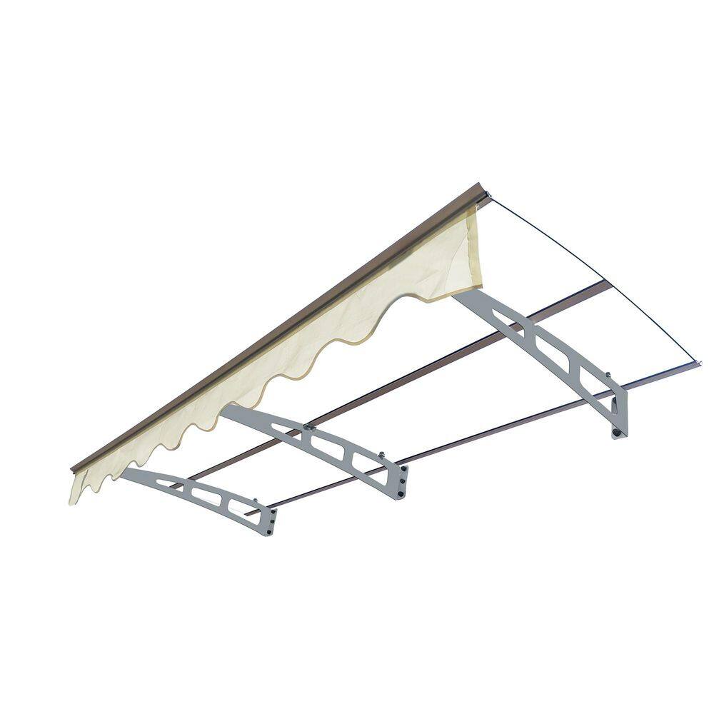 Avex 79 in. W x 34 in. D Silver-Clear Door Window Awning for Wooden Wall House price history on PriceWatchPro