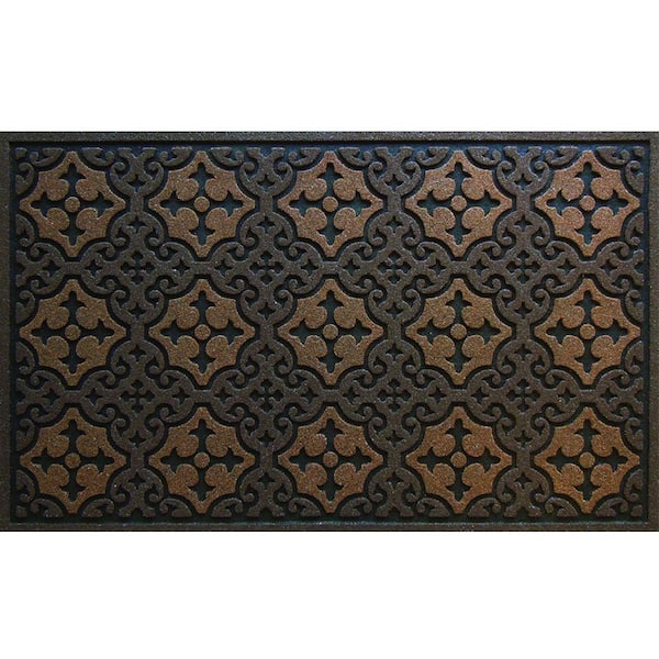 Apache Mills Casablanca Brown 22 in. x 36 in. Recycled Rubber Mat