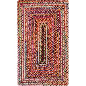 Braided Chindi Multi 3 ft. x 5 ft. Area Rug