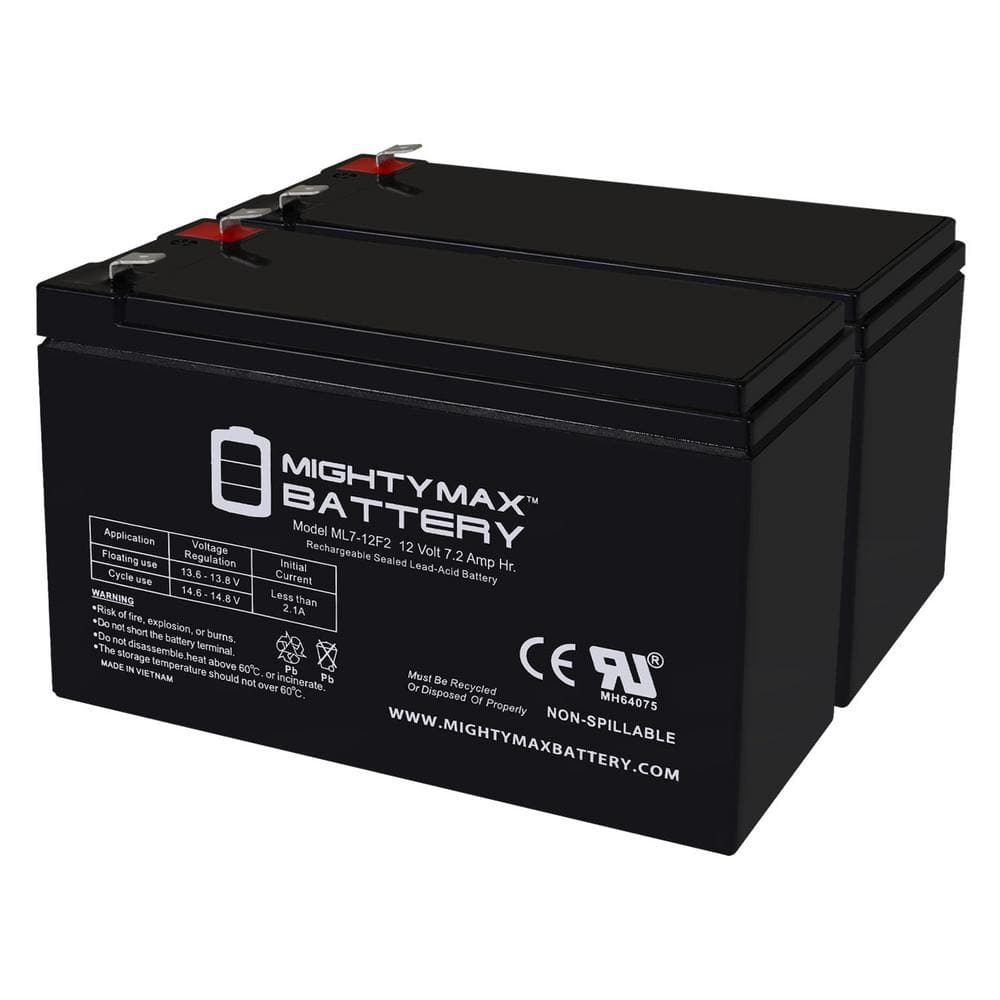 MIGHTY MAX BATTERY 12V 7Ah F2 Replacement Battery for CyberPower 1500