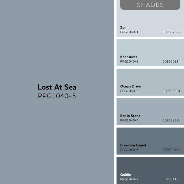 Glidden Premium 1 qt. Lost At Sea PPG1040-5 Satin Exterior Latex