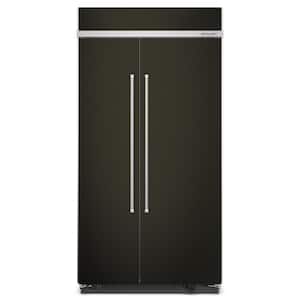 42 in. 25.5 cu. ft. Countertop Depth Side-by-Side Refrigerator in Black Stainless Steel with PrintShield™ Finish