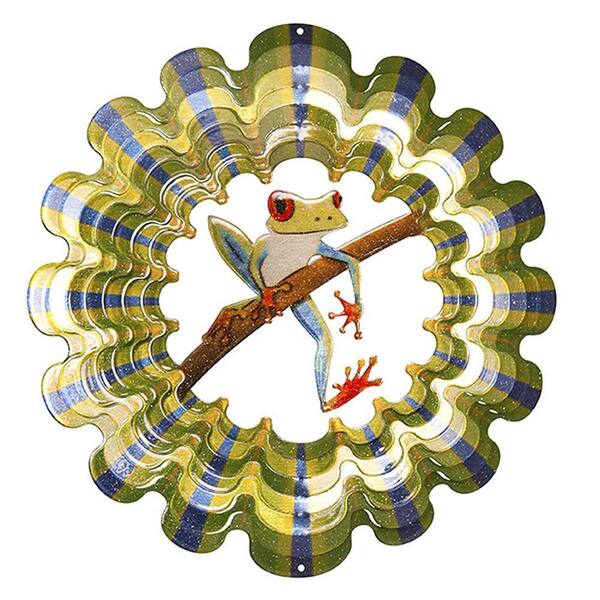 Iron Stop 10 in. Frog Wind Spinner