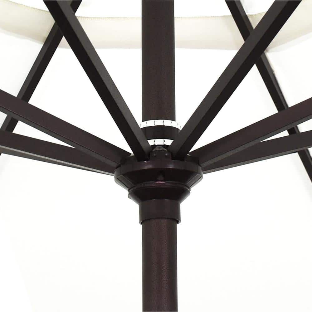 11 ft. Bronze Aluminum Patio Umbrella with Terrace Sequoia Canopy