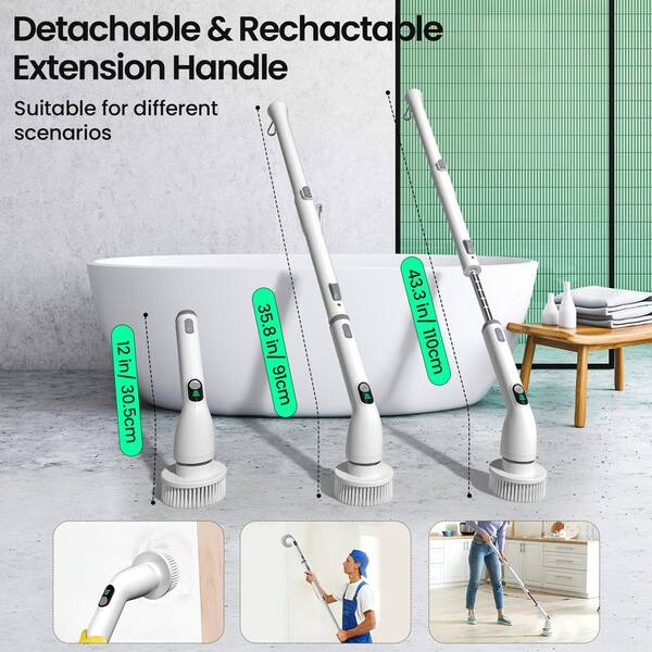 thumbnail image 2 of CleanBud Cordless Electric Spin Scrubber With 3 Brush Heads For Bath 2 of 10