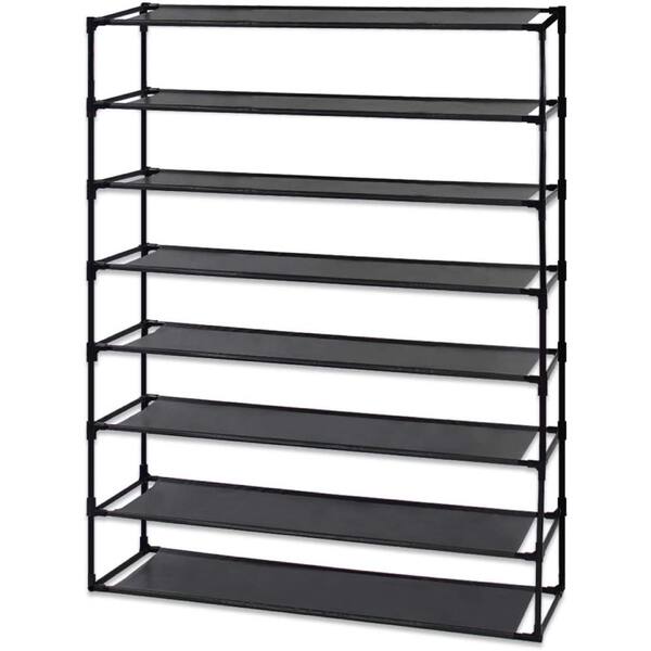 Winado 500 H 40 Pair 1 Tier Black Fabric Shoe Rack 302589547946