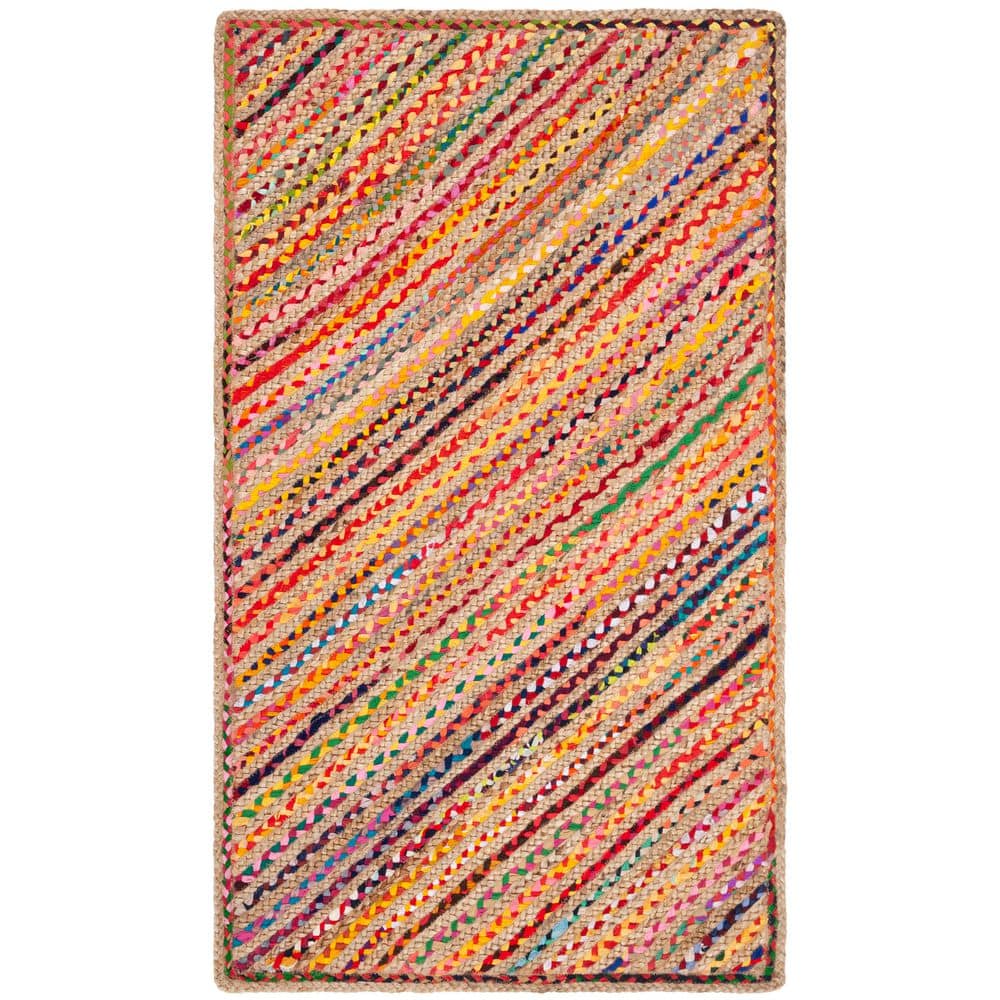 Cape Cod 3 ft. x 5 ft. Natural/Red Striped Multicolor Gradient Area Rug price history on PriceWatchPro