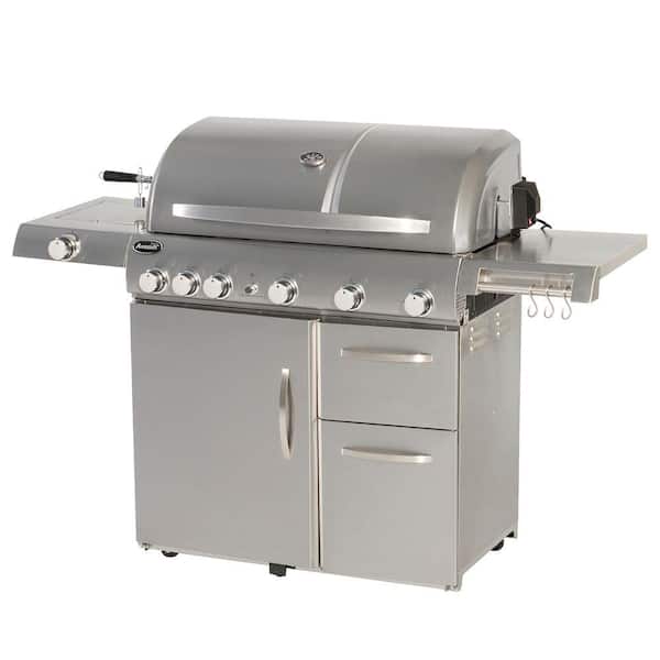 Aussie Deluxe 6-Burner Stainless Steel Propane Gas Grill