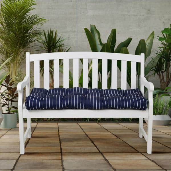 Navy outdoor bench discount cushion