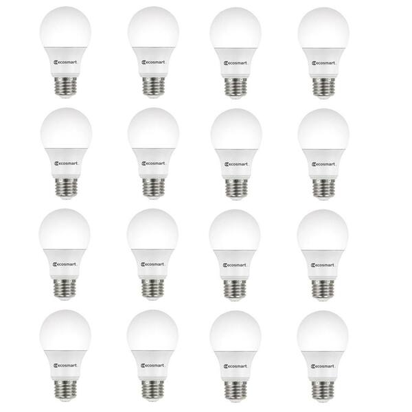 60Watt Equivalent A19 NonDimmable CEC LED Light Bulb Soft White (16