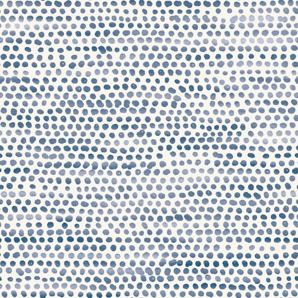 Tempaper Moire Dots Blue Peel and Stick Wallpaper (Covers 28 sq. ft.)