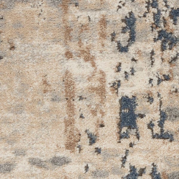 12 ft. x 15 ft.Beige and Gray Abstract Power Loom Area Rug
