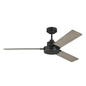 Jovie 52 in. Indoor Aged Pewter Ceiling Fan with Light Grey Weathered Oak Blades and Remote