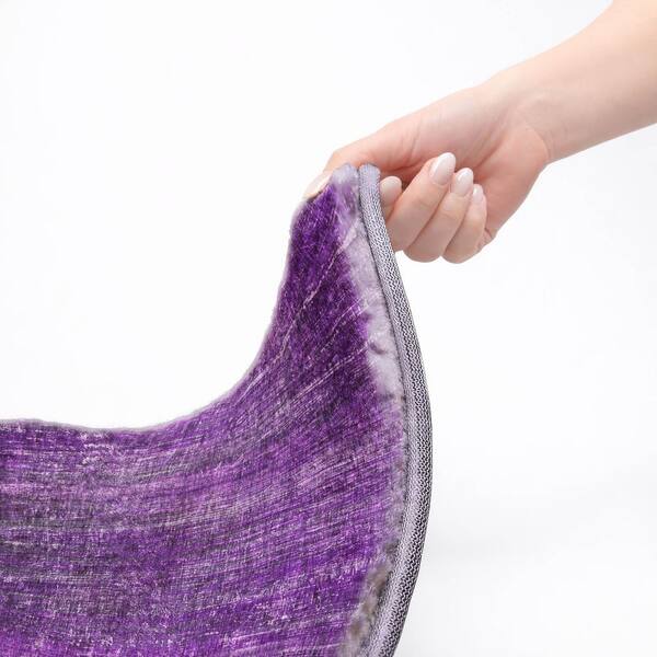 Dream Shag Premium Machine Washable Abstract ADS552 Purple 2 ft. x 3 ft. Accent Rug