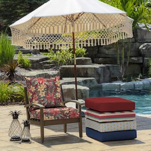 24 in. x 24 in. Ruby Clarissa 2-Piece Deep Seating Outdoor Lounge Chair Cushion