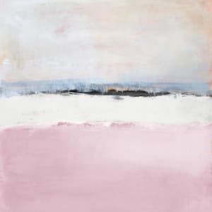 "Pink Sea Abstract" by Lanie Loreth Unframed Abstract Art Print 54 in. x 54 in.