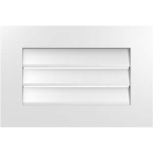 24 in. x 16 in. Vertical Surface Mount PVC Gable Vent: Functional with Standard Frame