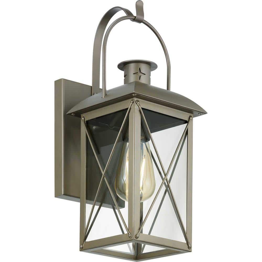 Progress Lighting Woodcliff 1-Light 15 in. Weathered Brass