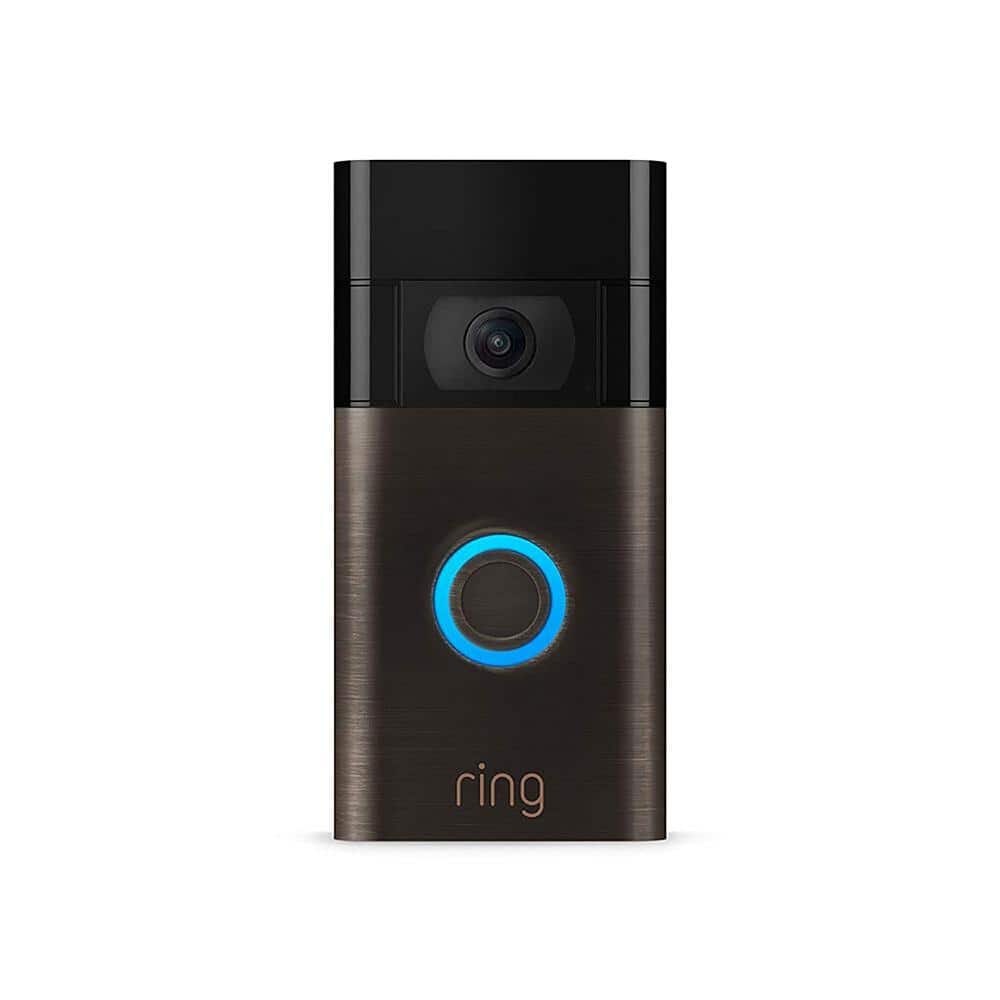 wenkbrauw Omgaan met stopverf Ring 1080p Wi-Fi Video Wired and Wireless Smart Video Door Bell Camera,  Works with Alexa, Venetian Bronze 8VRASZ-VEN0 - The Home Depot