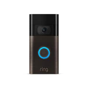 1080p Wi-Fi Video Wired and Wireless Smart Video Door Bell Camera, Works with Alexa, Venetian Bronze