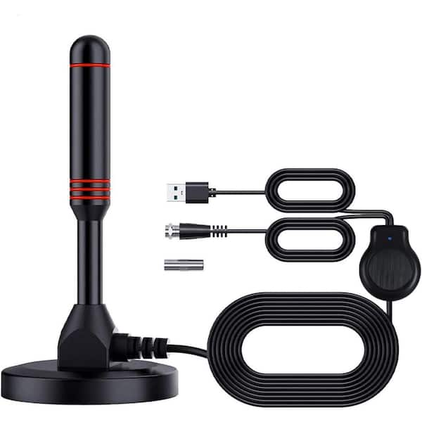 TV Antenna Indoor Long Range 950 Miles Supports 4K 1080p Smart TV Signal Reception with Amplifier 16 ft. Coax Cable