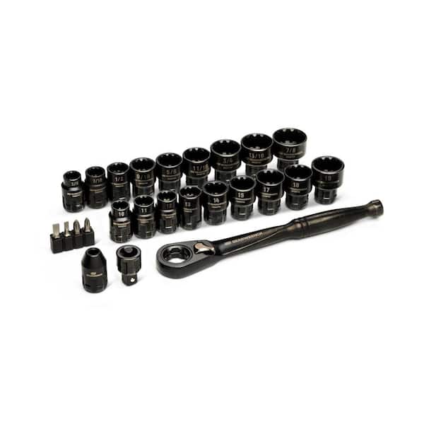 3/8 in Drive Pass-Thru Ratchet and Socket Set (25-Piece)