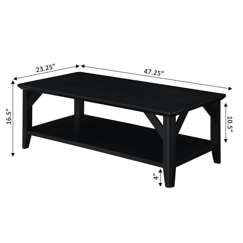Rustic Winston Rectangular Outdoor Coffee Table in Woodgrain