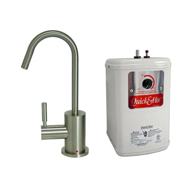 Unbranded Single-Handle Hot Water Dispenser Faucet with Heating Tank in Stainless Steel