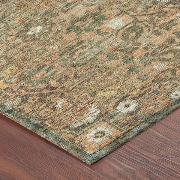 Chantille Machine Washable Indoor/Outdoor Abstract ACN2782 Copper 8 ft. x 10 ft. Area Rug