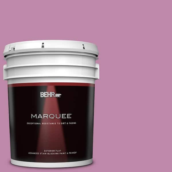 BEHR MARQUEE 5 gal. #M120-5 Rosy Flat Exterior Paint & Primer