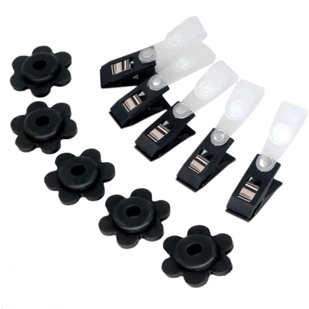 Sunmns Garden Flag Stoppers Rubber Stops and Adjustable Anti-Wind Clips 