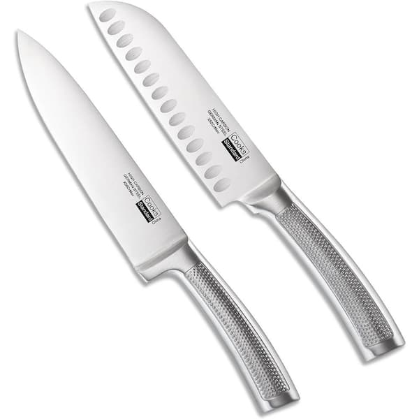 Giantex 5-Piece Kitchen Knife Set w/Block, Stainless Steel Knife