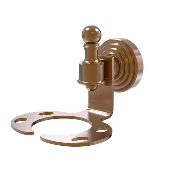 Allied Brass Retro Wave Collection Wall Mounted Tumbler Holder/Toothbrush Holder in Brushed Bronze