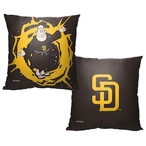 MLB Mascots Padres Printed Polyester Throw Pillow 18 X 18
