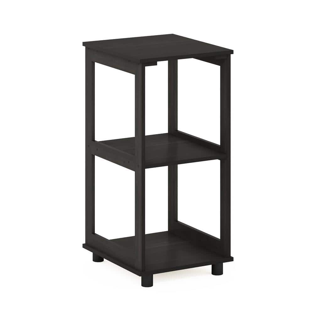 Espresso Composite Wood 2-Tier Tall End Table