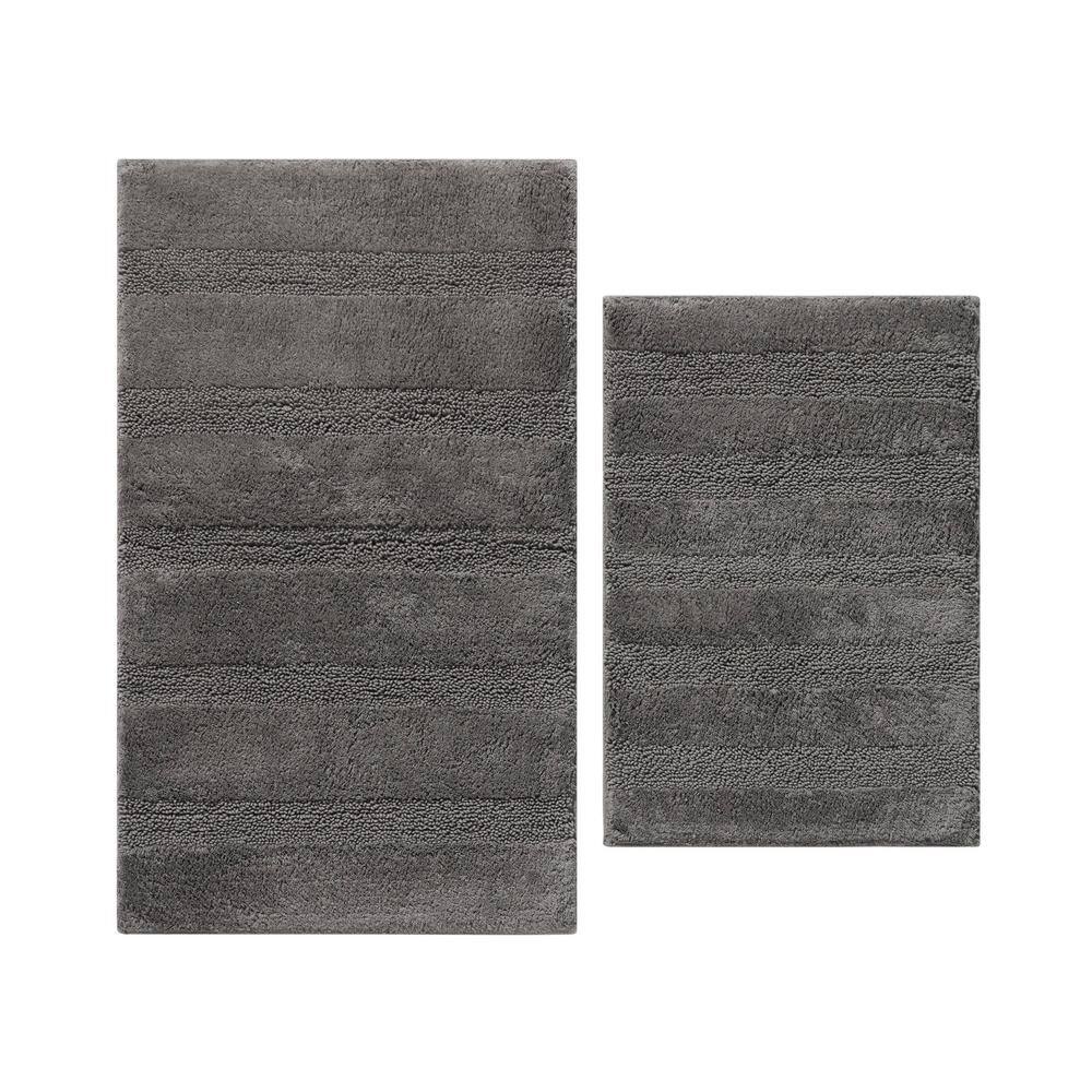 UPC 883893645158 product image for ED-Ellen DeGeneres Manchester Solid Dark Gray Cotton 2-Piece Rug Set | upcitemdb.com