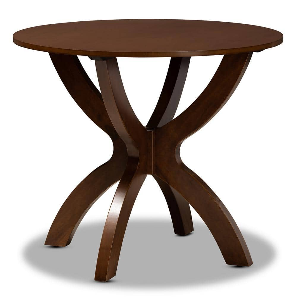 Baxton Studio Tilde Walnut Dining Table 169 10901 HD The Home Depot